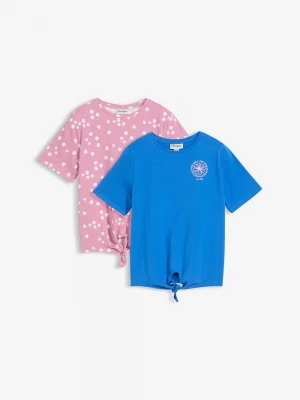 Obrázek produktu T-shirt z półrękawem z elastycznej mieszanki bawełny organicznej (2 szt.) BonPrix niebieski