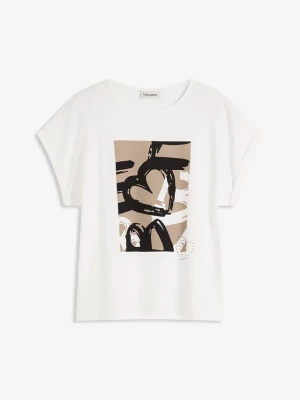 Obrázek produktu T-shirt z wiskozą i kryształkami BonPrix biały