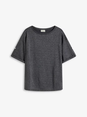 Obrázek produktu T-shirt z wiskozy z połyskującym nadrukiem BonPrix szary