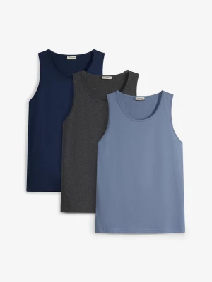 Obrázek produktu Tank top (3 szt.) BonPrix niebieski