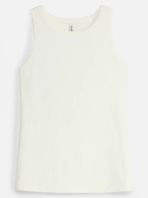 Obrázek produktu Tank top funkcyjny slim fit z prążkowanej dzianiny, szybkoschnący BonPrix biały