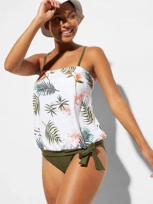 Obrázek produktu Tankini bandeau (komplet 2-cz.) z odpinanymi ramiączkami BonPrix biały