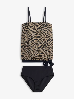 Obrázek produktu Tankini bandeau z połyskującego materiału (komplet 2-cz.) BonPrix czarny