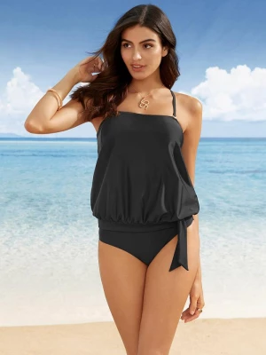 Obrázek produktu Tankini oversize z odpinanymi ramiączkami (komplet 2-cz.) BonPrix czarny
