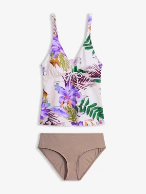 Obrázek produktu Tankini z dekoltem w serek (komplet 2-cz.) BonPrix biały