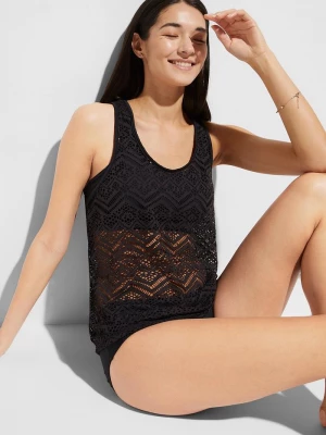 Obrázek produktu Tankini z koronki (komplet 2-cz.) BonPrix czarny