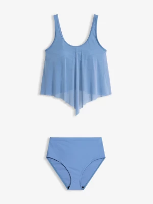 Obrázek produktu Tankini z prześwitującą siateczką (2 części) BonPrix niebieski