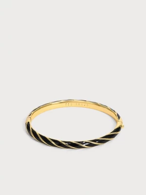 Obrázek produktu Ted Baker Náramek 'Twist Enamel Hinged Bangle' zlatá / černá