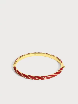 Obrázek produktu Ted Baker Náramek 'Twist Enamel Hinged Bangle' zlatá / jasně červená