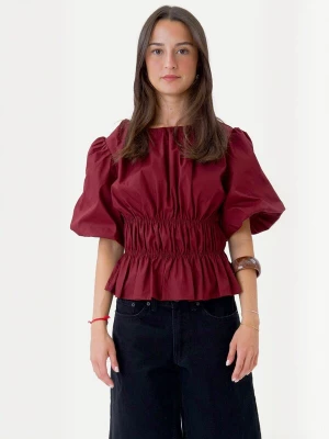 Obrázek produktu TEESHOPPEN Top ' Valentina ' burgundská červeň