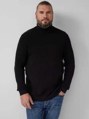 Obrázek produktu Texturovaný směsový svetr z čisté bavlny s rolákem s.Oliver černá