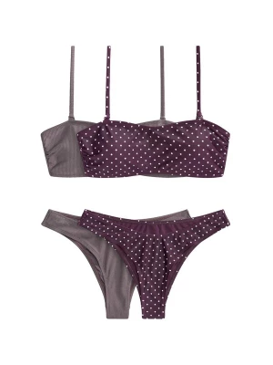 Obrázek produktu The Set Bikiny šedá / ostružinová / bílá