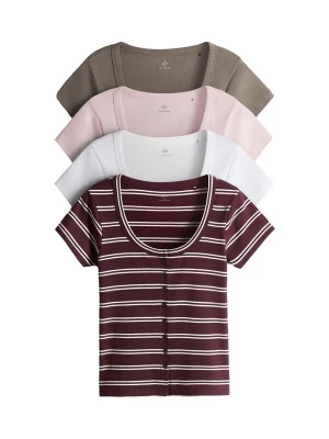 Obrázek produktu The Set Kardigan tmavě béžová / růžová / burgundská červeň / bílá