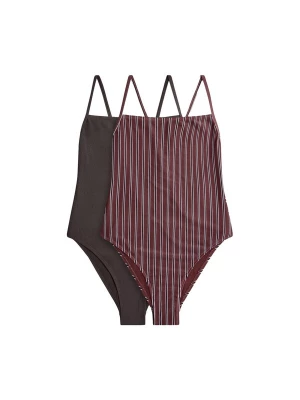 Obrázek produktu The Set Plavky hnědá / vínově červená / černá / bílá