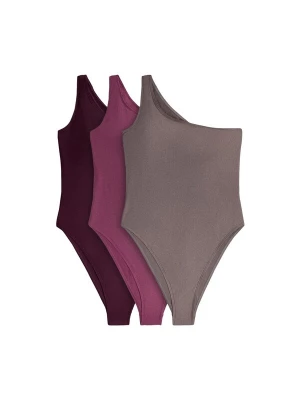 Obrázek produktu The Set Plavky šedobéžová / fuchsiová / magenta