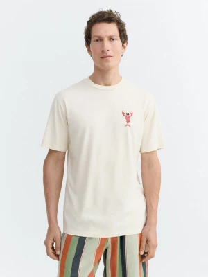 Obrázek produktu Thinking MU Tričko 'Lobster Zach Tee' světle béžová / červená / černá