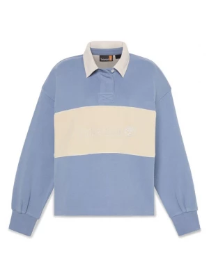 Obrázek produktu TIMBERLAND Mikina 'Lush Rugby Polo' krémová / chladná modrá / bílá