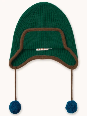 Obrázek produktu Tinycottons čepice dětská vlněná POMPOM EARFLAP BEANIE zelená