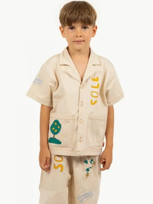 Obrázek produktu Tinycottons Dětská bavlněná košile Tinycottons ARTSY TREE SHIRT béžová
