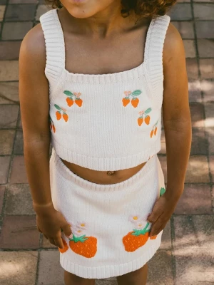 Obrázek produktu Tinycottons Dětská bavlněná sukně Tinycottons STRAWBERRIES SKIRT béžová