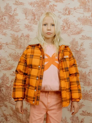Obrázek produktu Tinycottons Dětská bunda Tinycottons CHECK PADDED JACKET oranžová