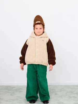 Obrázek produktu Tinycottons Dětská bunda Tinycottons COLOR BLOCK POLAR SHERPA HOODIE béžová