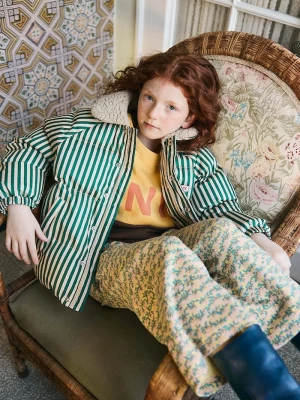 Obrázek produktu Tinycottons Dětská bunda Tinycottons GREEN STRIPES PADDED JACKET