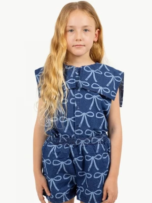 Obrázek produktu Tinycottons Dětská džínová halenka Tinycottons BOWS BLOUSE modrá