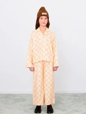 Obrázek produktu Tinycottons Dětské bavlněné pyžamo Tinycottons FLOWER GRID SET béžová