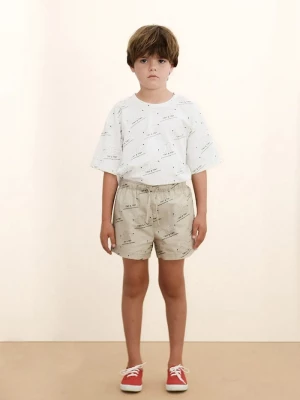 Obrázek produktu Tinycottons Dětské bavlněné šortky Tinycottons TINY & TINY TWILL SHORTS béžová