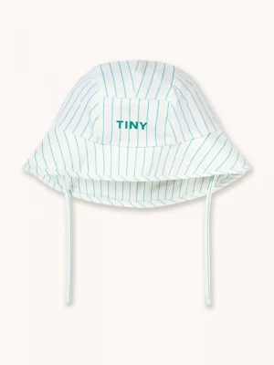 Obrázek produktu Tinycottons Dětský klobouk Tinycottons CYAN FINE STRIPES BUCKET HAT bílá