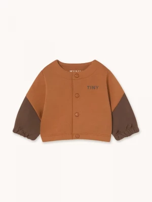 Obrázek produktu Tinycottons Kojenecká bunda Tinycottons TINY COLOR BLOCK BABY JACKET hnědá