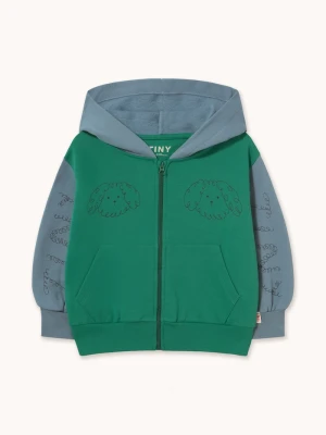 Obrázek produktu Tinycottons mikina s kapucí dětská bavlněná CURLY DOG COLOR BLOCK HOODIE