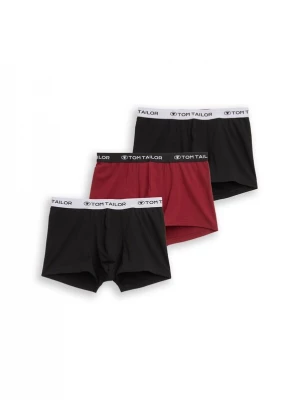 Obrázek produktu TOM TAILOR Boxerky bordó / černá / bílá