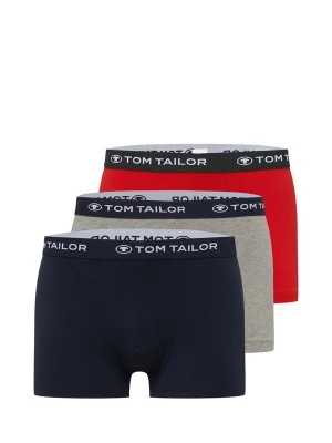 Obrázek produktu TOM TAILOR Boxerky tmavě modrá / šedý melír / červená / bílá