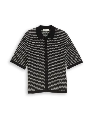 Obrázek produktu TOM TAILOR DENIM Kardigan černá / bílá