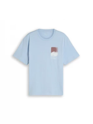 Obrázek produktu TOM TAILOR DENIM Tričko světlemodrá / hnědá / offwhite