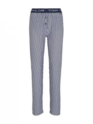 Obrázek produktu TOM TAILOR Pyžamové kalhoty tmavě modrá / bílá
