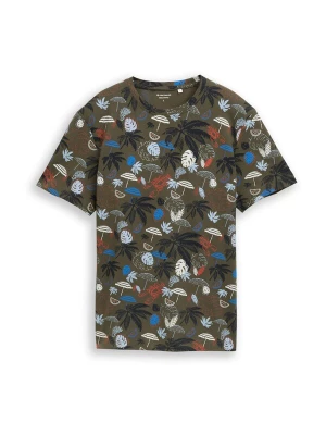 Obrázek produktu TOM TAILOR Tričko modrá / tmavě zelená / světle červená / bílá