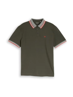 Obrázek produktu TOM TAILOR Tričko šedý melír / olivová / červená