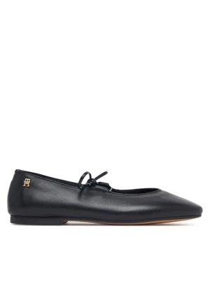 Obrázek produktu Tommy Hilfiger Baleríny Lace-Up Leather Ballerina FW0FW09542 Černá