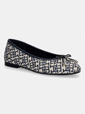 Obrázek produktu Tommy Hilfiger baleríny TH CHARM JACQUARD BALLERINA námořnická modř