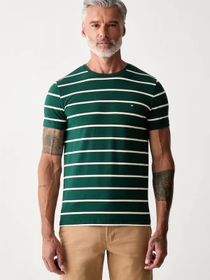 Obrázek produktu Tommy Hilfiger basic tričko pánské bavlněné s elastanem zelená