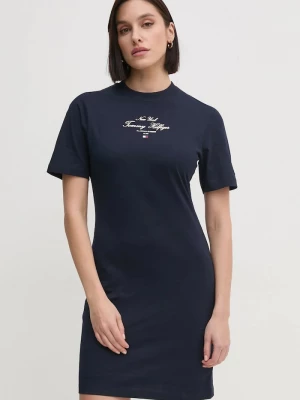 Obrázek produktu Tommy Hilfiger Bavlněné šaty Tommy Hilfiger námořnická modř