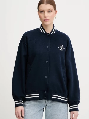 Obrázek produktu Tommy Hilfiger Bomber bunda s příměsí vlny Tommy Hilfiger námořnická modř
