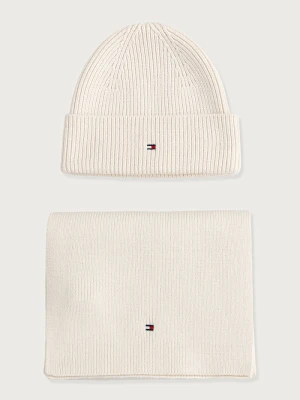 Obrázek produktu Tommy Hilfiger čepice a šála dámská s příměsí vlny béžová