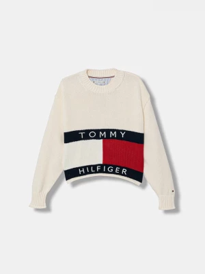 Obrázek produktu Tommy Hilfiger Dětský bavlněný svetr béžová