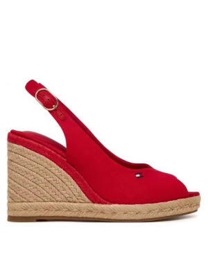 Obrázek produktu Tommy Hilfiger Espadrilky Flag High Wedge Espad Slingback FW0FW09343 Červená