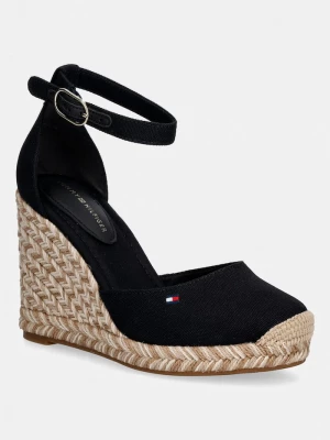 Obrázek produktu Tommy Hilfiger espadrily na klínku dámské FLAG HIGH WEDGE ESPAD CLOSED TOE černá