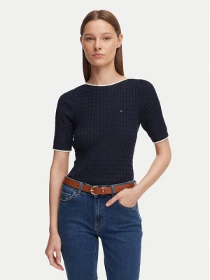 Obrázek produktu Tommy Hilfiger Halenka Fine Gg Cable Boat WW0WW50103 Tmavomodrá Regular Fit